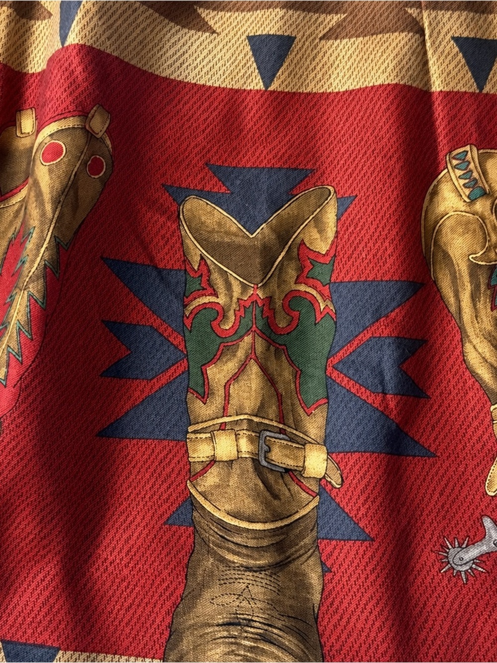 VTG Sharon Young Western Cowboy Boot Southwestern Mini Wrap Skirt Nashville SM - Picture 4 of 10